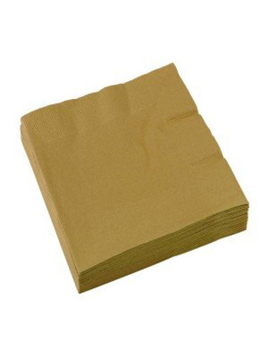 Picture of LUNCH NAPKINS - GOLD 20PK